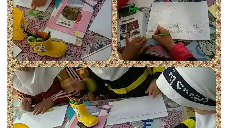 آموزش نقاشی دانش آموزان دبستان حجاب